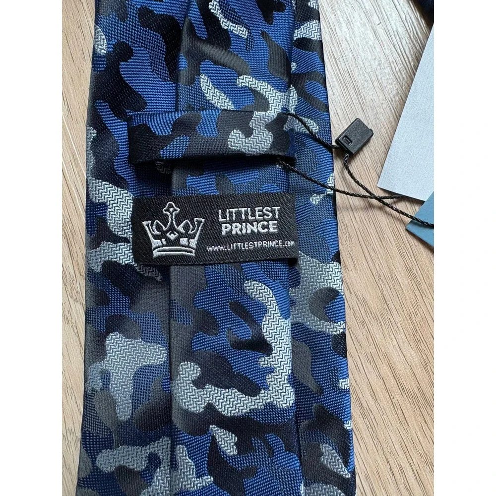 Littlest Prince Camo Tie Formal Wedding Guest Easter Church Quiet Luxury Preppy